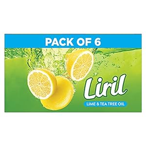 Liril Lime & Tea Tree Oil Soap 125 g (Pack of 6)